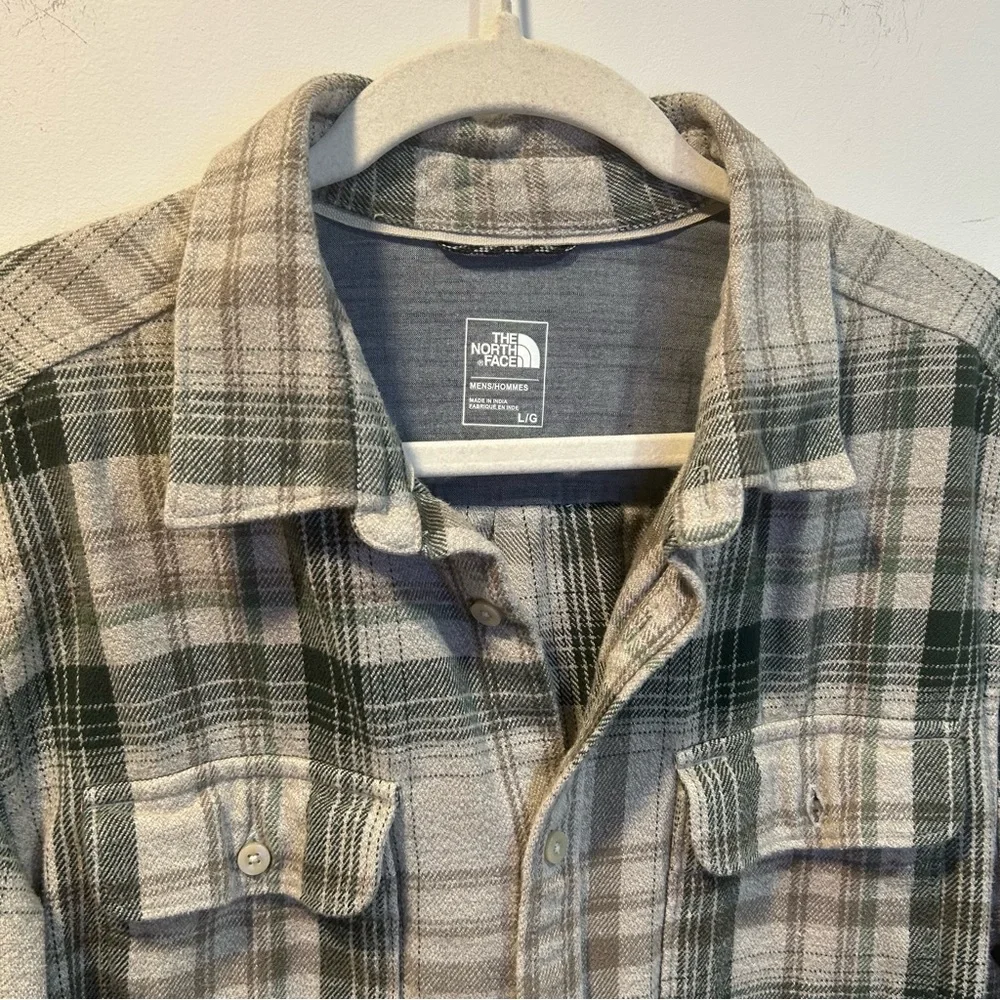 The North Face Men's Long Sleeve Flannel Shirt size L - Picture 2 of 11